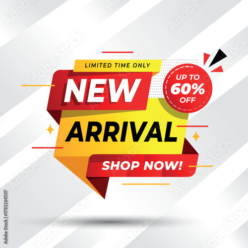 New arrival promotional banner design for new product