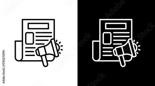 Press Release With Icon Set Design