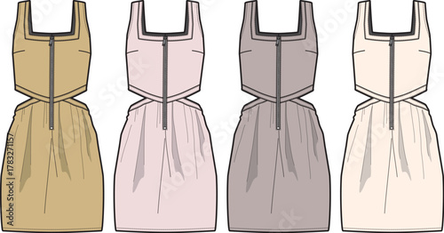 Set of Four Moccasin Shoes in Different Pastel Colors - Stylish Casual Footwear