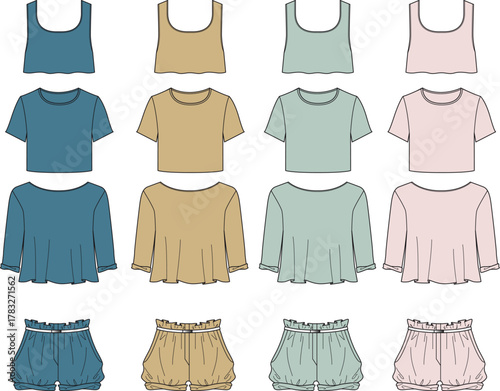 Set of Four Moccasin Shoes in Different Pastel Colors - Stylish Casual Footwear