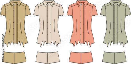 Set of Four Moccasin Shoes in Different Pastel Colors - Stylish Casual Footwear