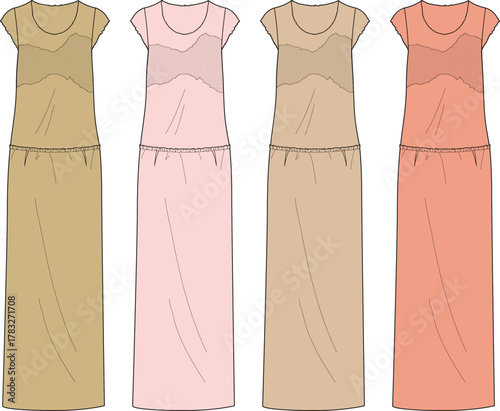 Set of Four Moccasin Shoes in Different Pastel Colors - Stylish Casual Footwear