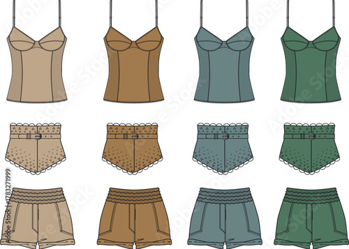 Set of Four Moccasin Shoes in Different Pastel Colors - Stylish Casual Footwear