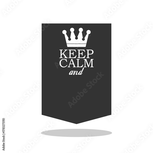 Keep calm template with shadow