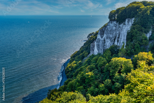 Fototapeta Naklejka Na Ścianę i Meble -  A view from the Koenigsstuhl rock formation on the Baltic Sea
