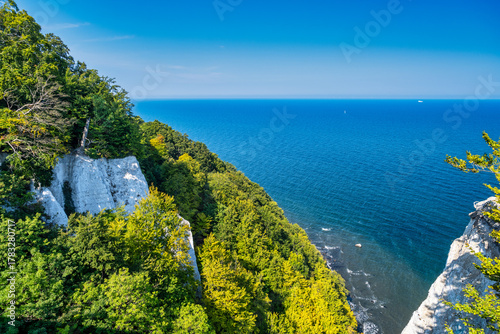 Fototapeta Naklejka Na Ścianę i Meble -  A view from the Koenigsstuhl rock formation on the Baltic Sea