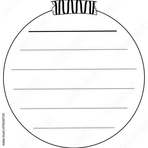 Create your own custom Christmas ornament writing template design