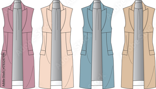 Stylish Fashion Vest Designs A Collection of Colorful Sleeveless Coat Outfits for Women