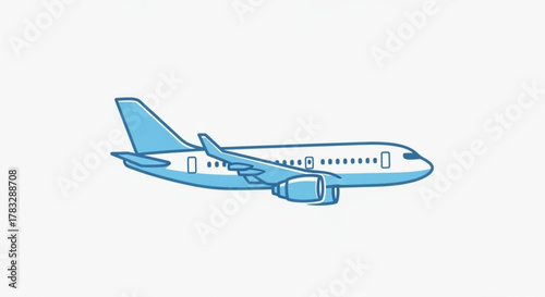 Airplane vector illustration for travel and tourism industry airline transportation aircraft flight design
