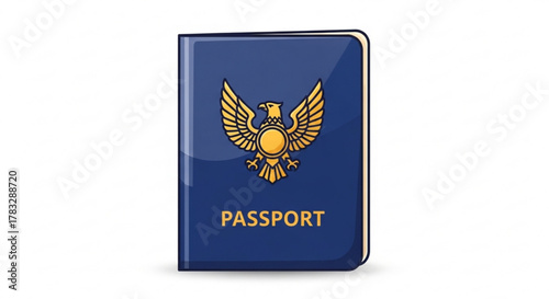 Passport document identification travel international id citizenship eagle official government visa card