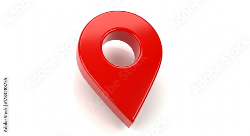 Red gps location pin icon vector illustration for maps navigation and travel destination concept design one hundred