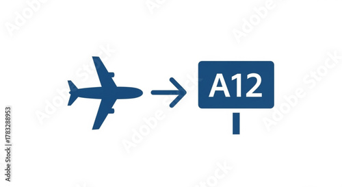 Airport arrival gate a flight direction navigation airplane travel destination terminal sign symbol icon 100
