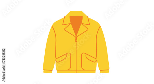 Yellow Jacket Illustration A Stylish Outerwear Choice.