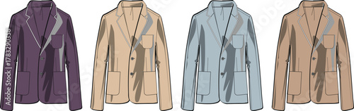 Variety of Fashion Jackets A Stylish Collection of Different Colors and Designs for Men