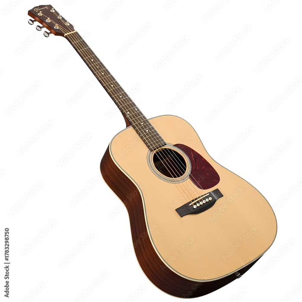 Fototapeta premium Acoustic guitar for music creation and performance