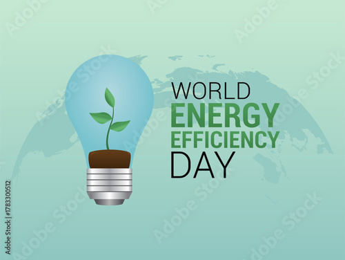 Vector graphic of Energy Efficiency Day for Energy Efficiency Day celebration.