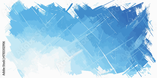 Fundo abstrato azul com pinceladas dinâmicas e textura de raspagem, ideal para design gráfico.