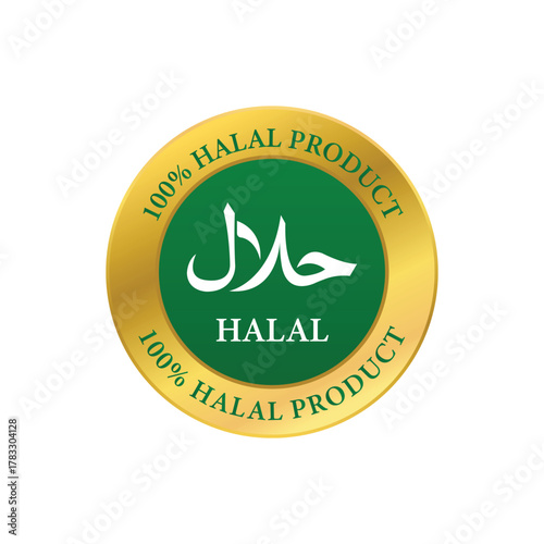 100% halal product golden design
