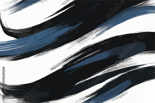 Pinceladas abstratas dinâmicas em tons de azul e preto criam um fundo moderno e artístico para diversos designs gráficos.