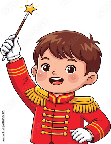 Two happy cartoon boys, wearing soccer uniforms, play an exciting game, passing the ball, demonstrating teamwork, sportsmanship, and physical activity.