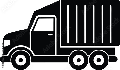 Modern truck icon for import and delivery services