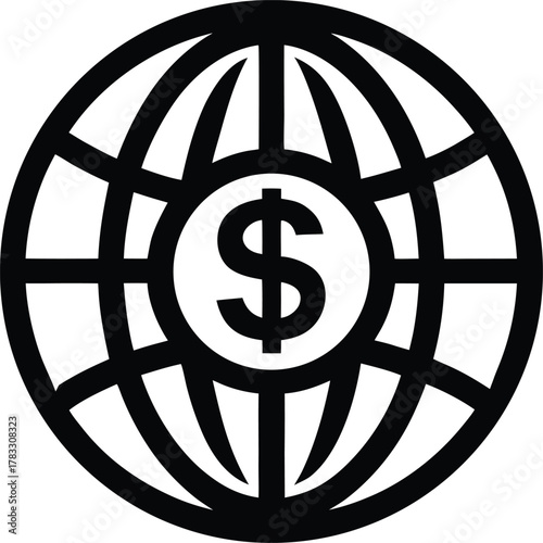 Collection of global currency symbols for financial design