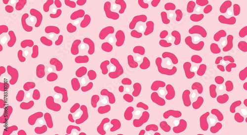 Pink Leopard Spots Pattern Seamless Design, Girly Animal Print Repeating Background