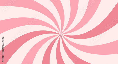 Pink Swirl Abstract Candy Pattern with Dynamic Spiraling Rays