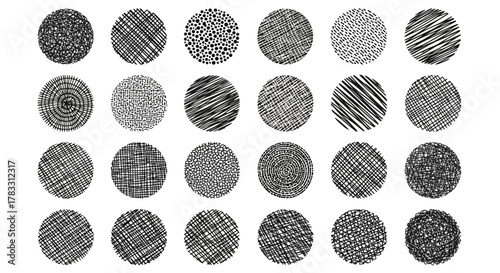 Diverse Textural Circular Patterns An Array of Artistic Textures