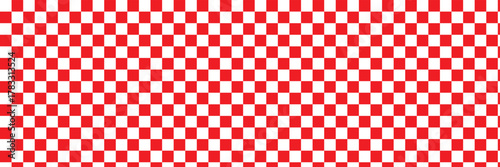 Red and white checkered pattern, Checkerboard seamless pattern