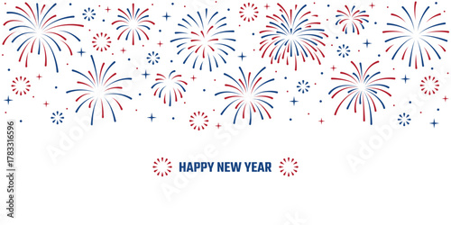 happy new year firework celebration background, sparkle