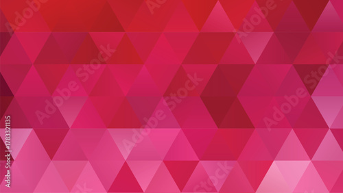 Deep Red Pink Geometric Abstract Triangle Mosaic Background Texture Vibrant Design Wallpaper