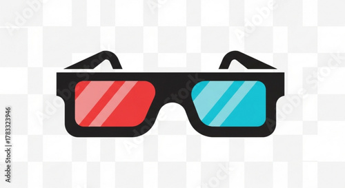 Explore immersive cinema with these classic red and cyan d glasses for dimensional viewing experience