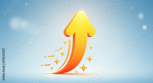 Growth arrow vector for business success and financial increase concept with upward direction and progress 100