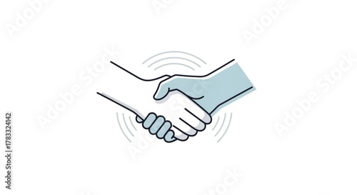 Handshake agreement partnership business deal collaboration success cooperation vector icon symbol design