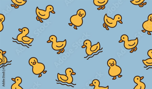 Duck pattern background vector design