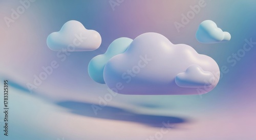 Fototapeta Naklejka Na Ścianę i Meble -  Soft Pastel Clouds