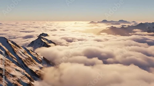 Sunset over the mountains