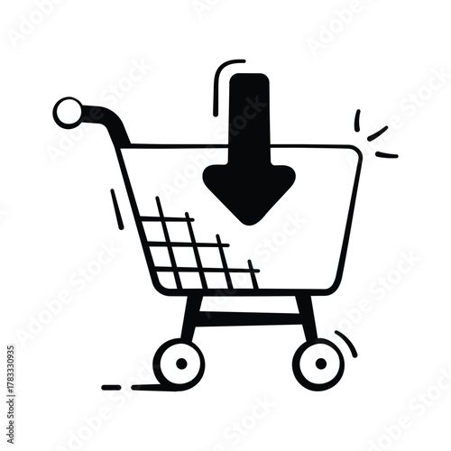 Add to cart icon symbolizing online store and cart purchases