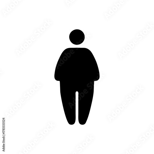 Priority facilities for obese people vector design sign public information symbols standard ISO 7001