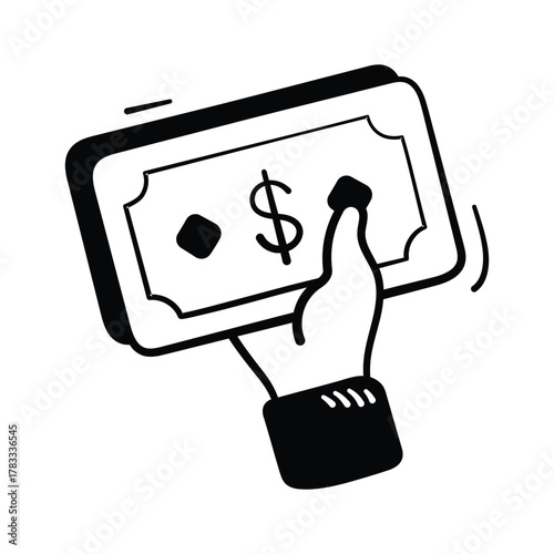 Take your hands on this amazing hand drawn icon of payment