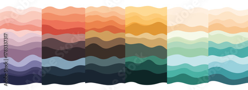 Un'astratta composizione di onde colorate, un'esplosione di tonalità calde e fredde che evocano sensazioni di movimento e armonia.