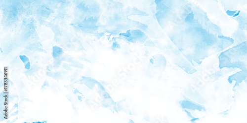 Abstract art blue watercolor stains background, Abstract vector paint splash, isolated on white backdrop, Aquarelle paint paper textured canvas element for text design, watercolor background concept, 