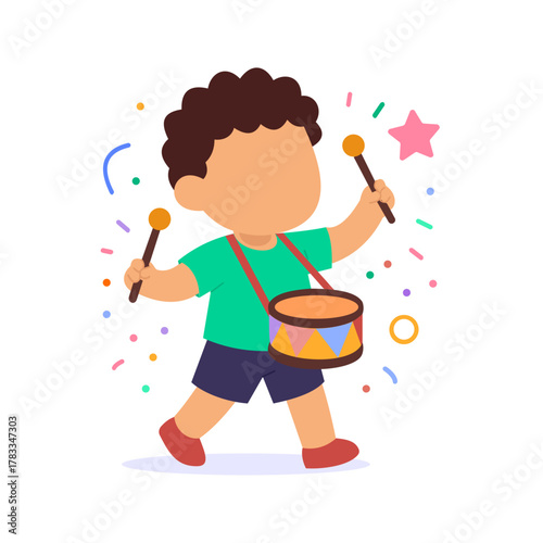 Mini Beats, enjoying musical rhythms in Eid festivity