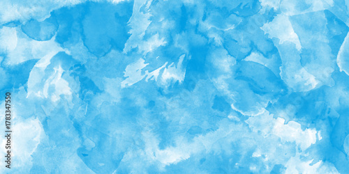 Abstract art blue watercolor stains background, Abstract vector paint splash, isolated on white backdrop, Aquarelle paint paper textured canvas element for text design, watercolor background concept, 