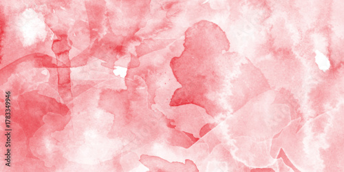 Fotografía Abstract red watercolor background, abstract watercolor multilayer strip background dark red, abstract hot sunrise or burning fire colors illustration, soft fog or hazy warm fall or autumn colors