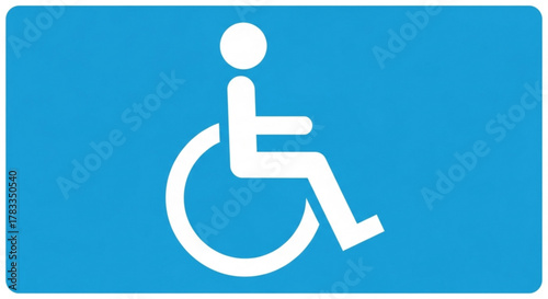 Accessible handicap wheelchair icon symbol for disabled parking and accessiblity needs design element