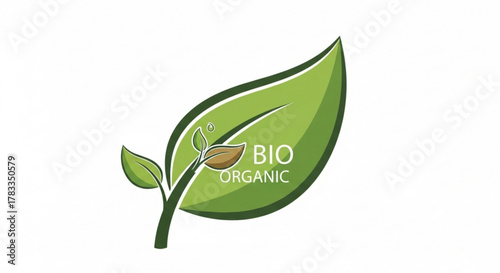 Bio organic natural product logo design for healthy lifestyle and eco friendly business company brand