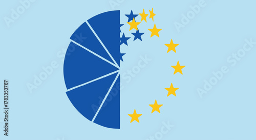 Symbolic Representation of European Union Fragmentation and Challenges.