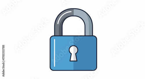 A blue padlock icon representing security, protection, and access control